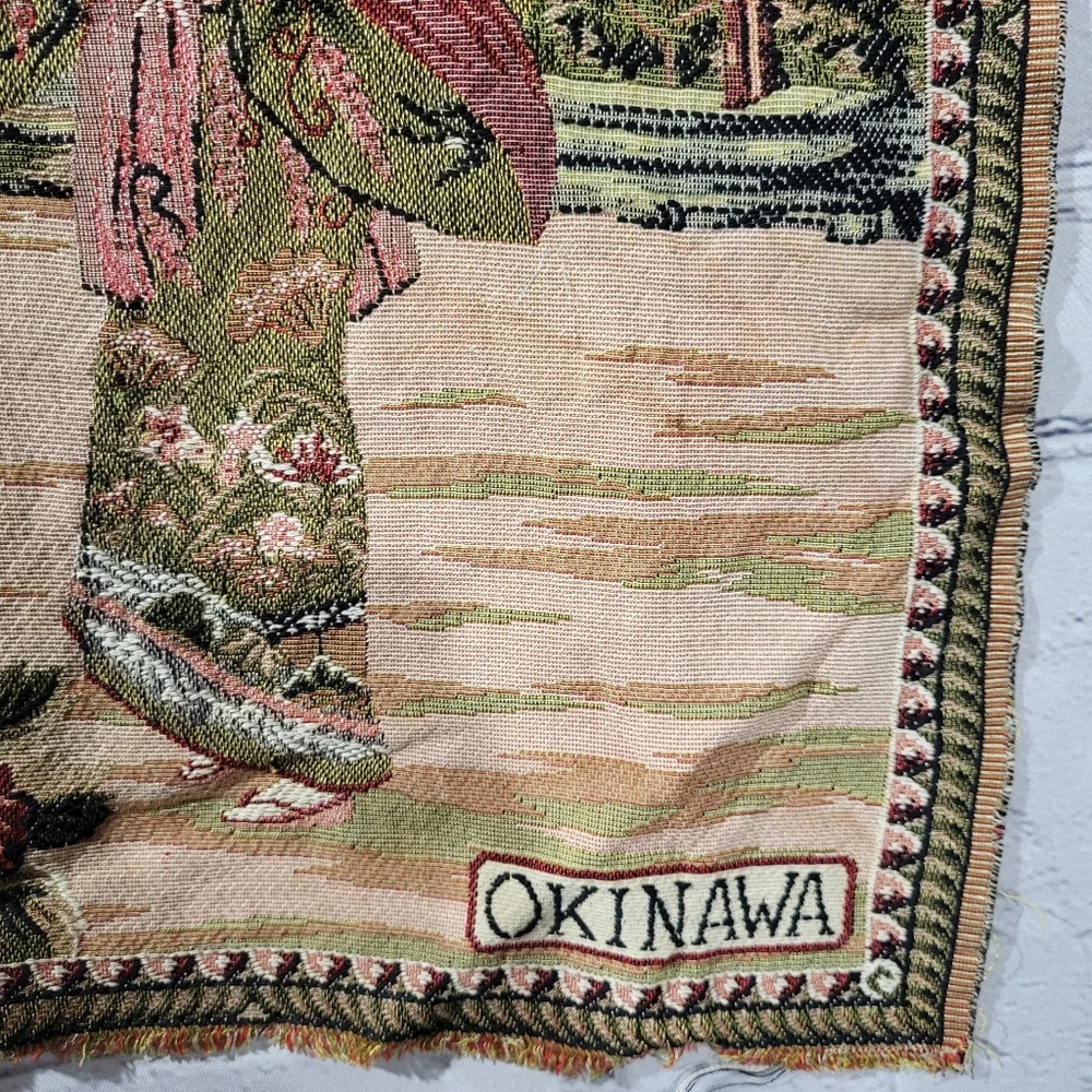 Okinawa Tapestry Wall Hanging - Multicolor Vintage